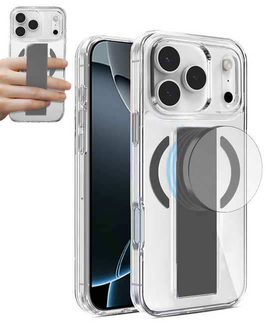 Hard Clear Case with MagGrip for iPhone 17 Pro Max / 18 Pro Max (DARK GRAY)