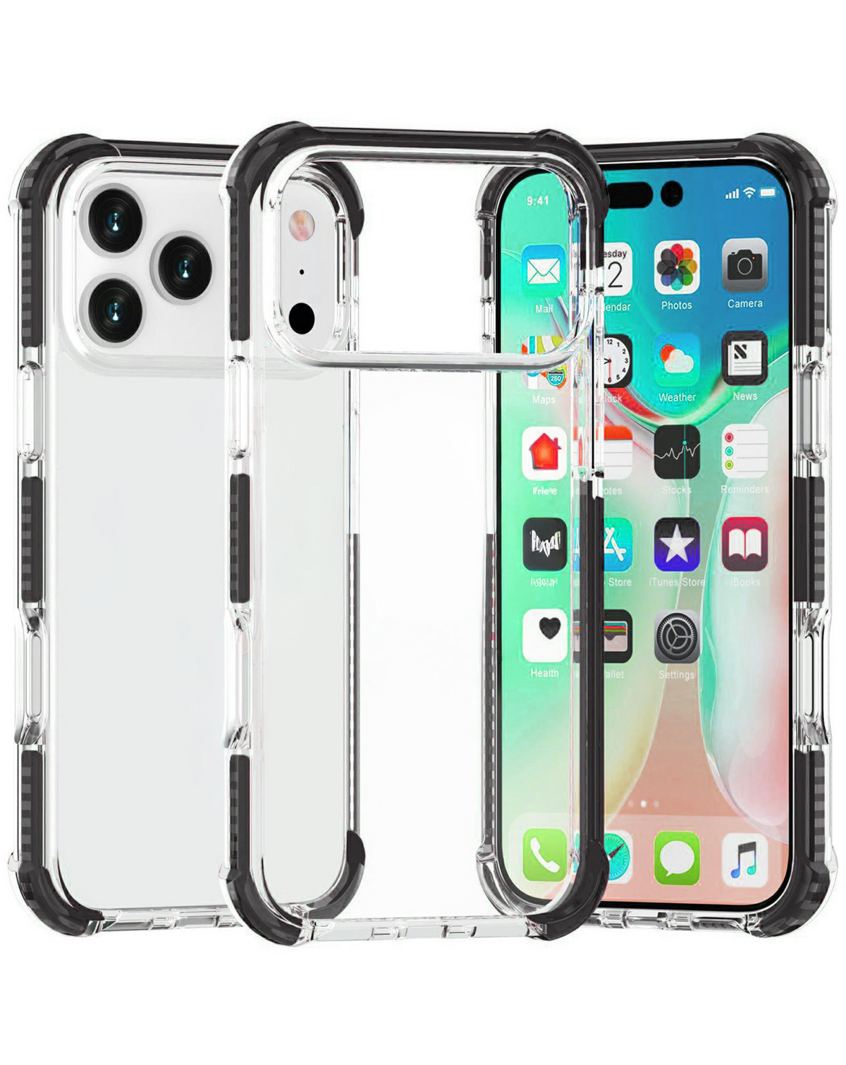 Anti-Shock Protective TPU Sport Case for iPhone 17 Pro Max / 18 Pro Max (BLACK)