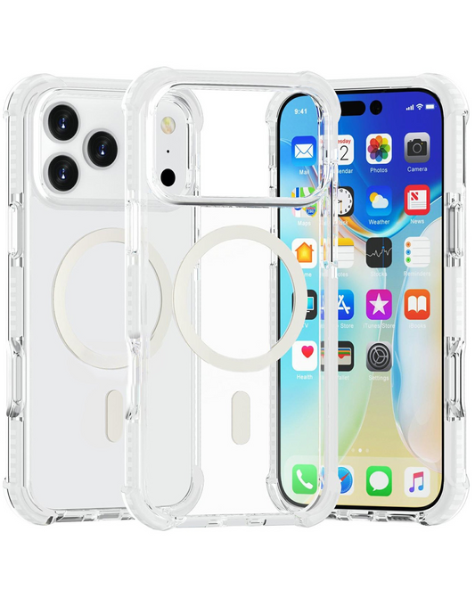 TPU Mesh Sport Case with Wireless Charging for iPhone 17 Pro Max / 18 Pro Max (WHITE)