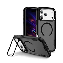 Shockproof Magsafe Case with Camera Stand for iPhone 17 Pro Max / 18 Pro Max (BLACK)