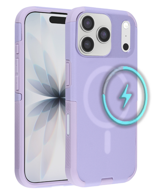 Dual Layer Cases with Wireless Charging for iPhone 17 Pro Max / 18 Pro Max (PURPLE)