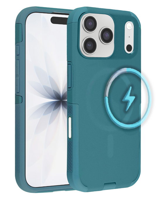 Dual Layer Cases with Wireless Charging for iPhone 17 Pro Max / 18 Pro Max (DARK GREEN)