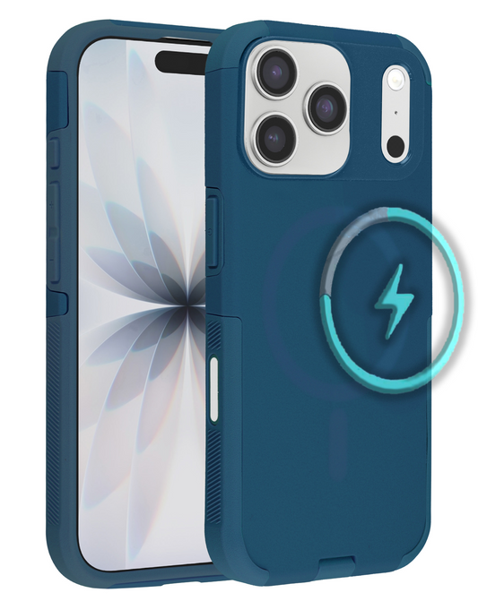 Dual Layer Cases with Wireless Charging for iPhone 17 Pro Max / 18 Pro Max (BLUE)