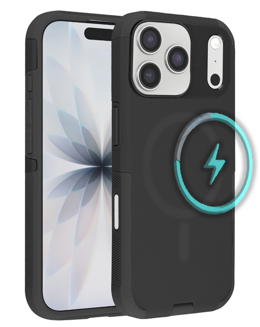 Dual Layer Cases with Wireless Charging for iPhone 17 Pro Max / 18 Pro Max (BLACK)