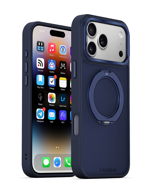 xBase by PowerPeak DuoHybrid with Kickstand MagSafe Protective Case (Navy Blue) for iPhone 17 Pro Max / 18 Pro Max