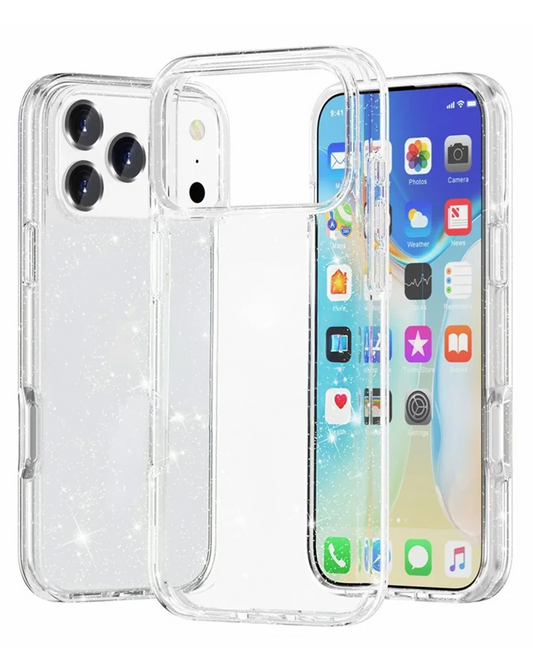 Ultra Glossy Protector Case for iPhone 17 Pro Max / 18 Pro Max (GLITTER CLEAR)