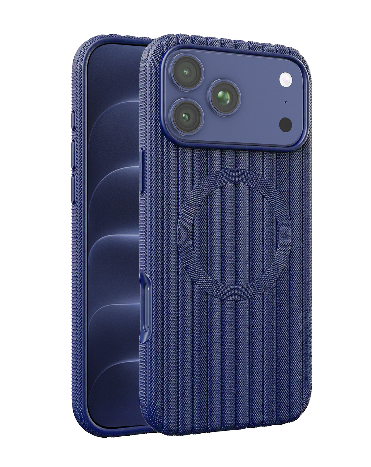 Vertical Line Texture MagSafe Case for iPhone 17 Pro Max / 18 Pro Max (NAVY)