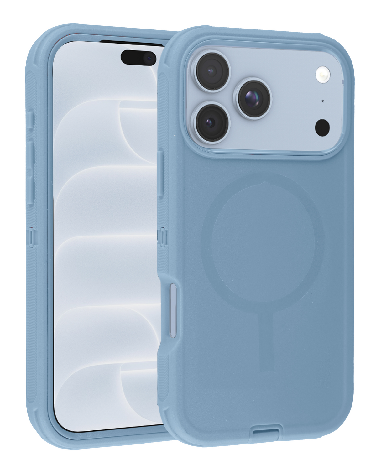 Wireless Charging Heavy Duty Case for iPhone 17 Pro Max / 18 Pro Max (Glacier)