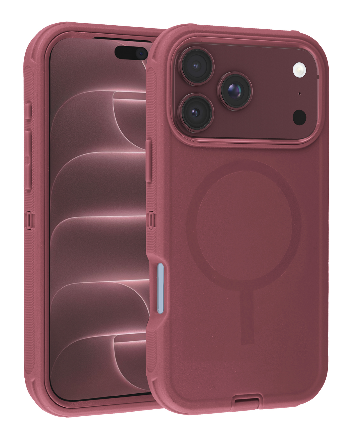 Wireless Charging Heavy Duty Case for iPhone 17 Pro Max / 18 Pro Max (Burgundy)