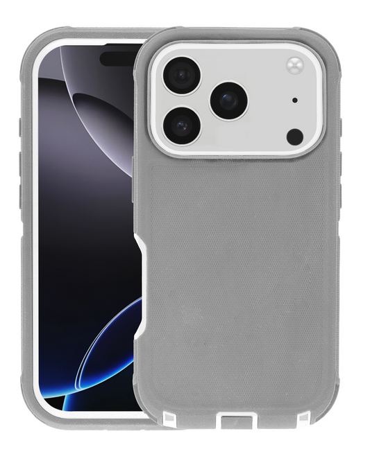 Heavy Duty Case for iPhone 17 Pro Max / 18 Pro Max (GRAY / WHITE)