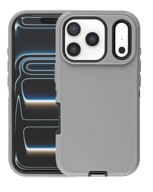 Heavy Duty Case for iPhone 17 Pro Max / 18 Pro Max (GRAY / BLACK)