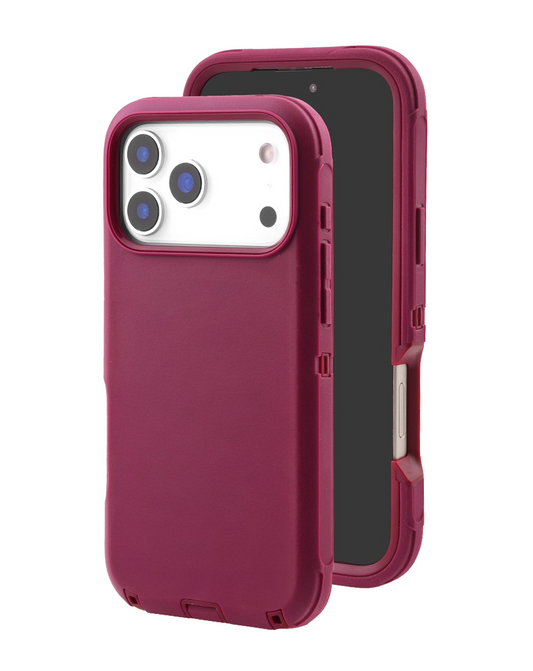 Heavy Duty Case for iPhone 17 Pro Max / 18 Pro Max (Burgundy)