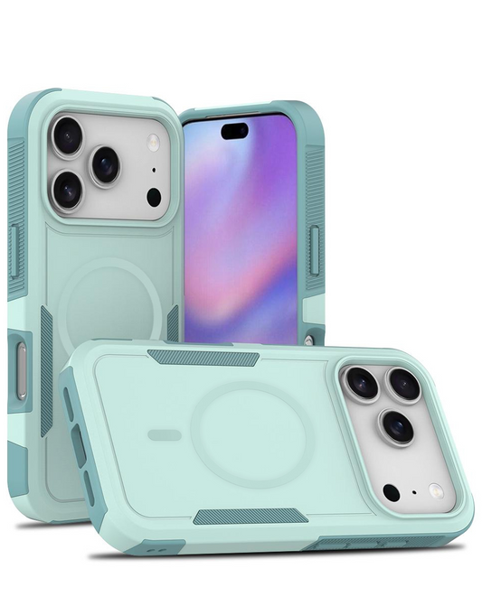 Magnetic Dual-Layer Shockproof Case for iPhone 17 Pro Max / 18 Pro Max (TEAL)