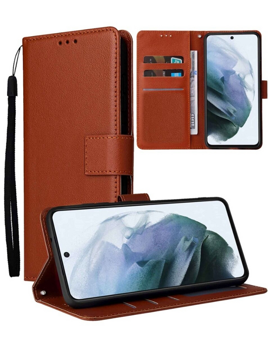 Leather Wallet Case with Card Slot (BROWN) for iPhone 17 Pro Max / 18 Pro Max