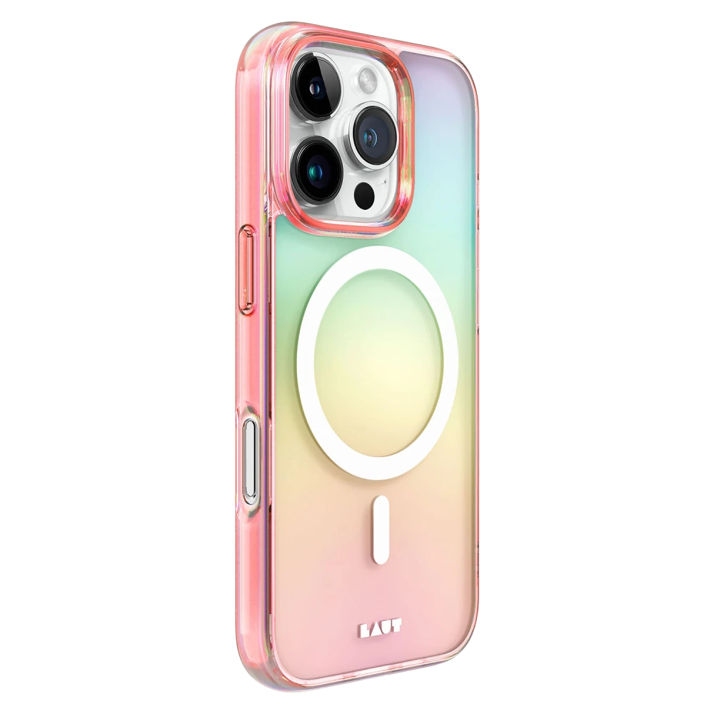 Laut - HOLO MagSafe Case for Apple iPhone 16 Pro Max - Holo Pink