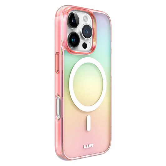 Laut - HOLO MagSafe Case for Apple iPhone 16 Pro Max - Holo Pink