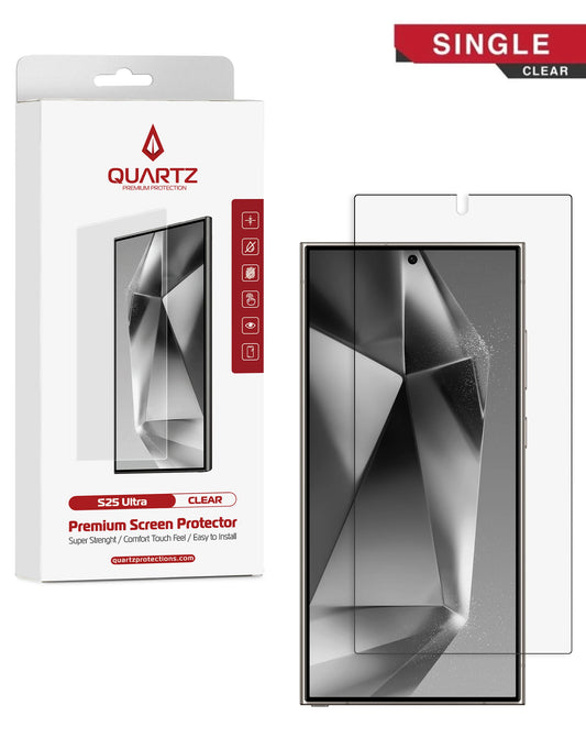 QUARTZ Clear Tempered Glass for Galaxy S25 Ultra