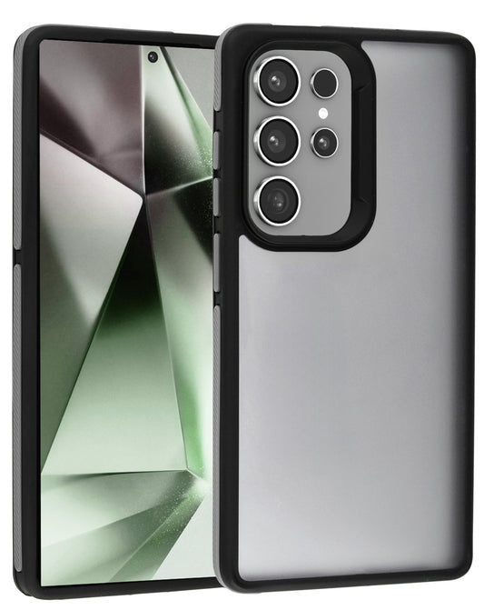 Galaxy S25 Ultra Matte Silicone Frame Shockproof Case - GRAY