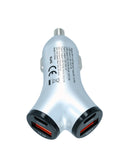 Brookstone 4 Port Car Charger - Y-Shaped Rapid Charger