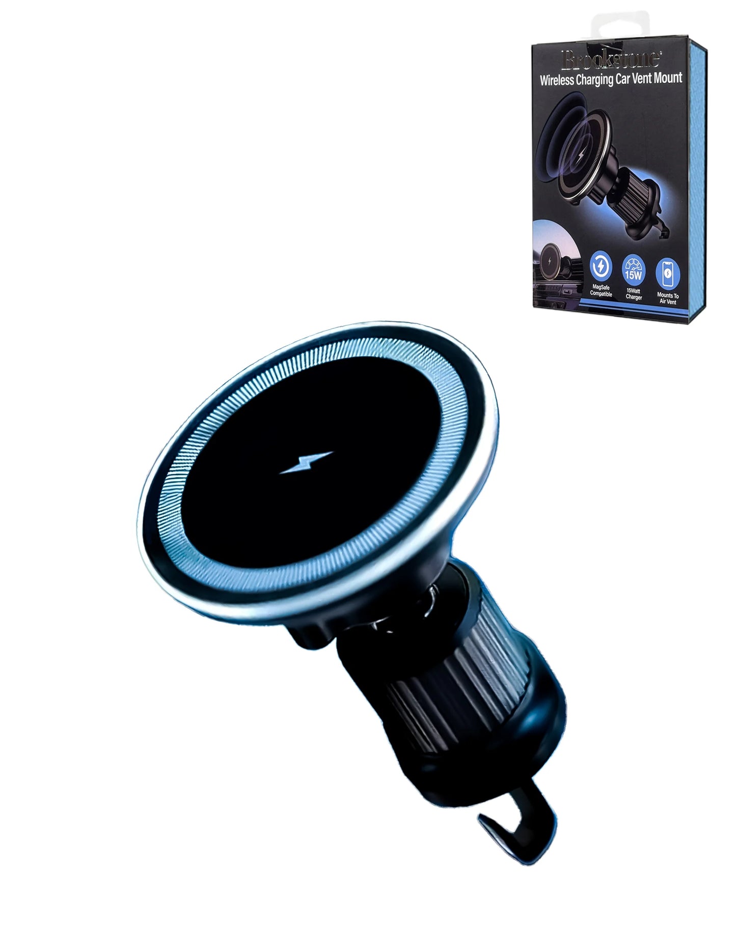 Brookstone 15W Wireless Charging Car Vent Mount with MagSafe Compatibility