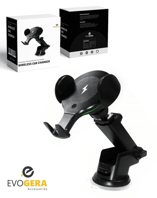 EVOGERA Wireless Car Charger w/Automatic Induction Car Holder