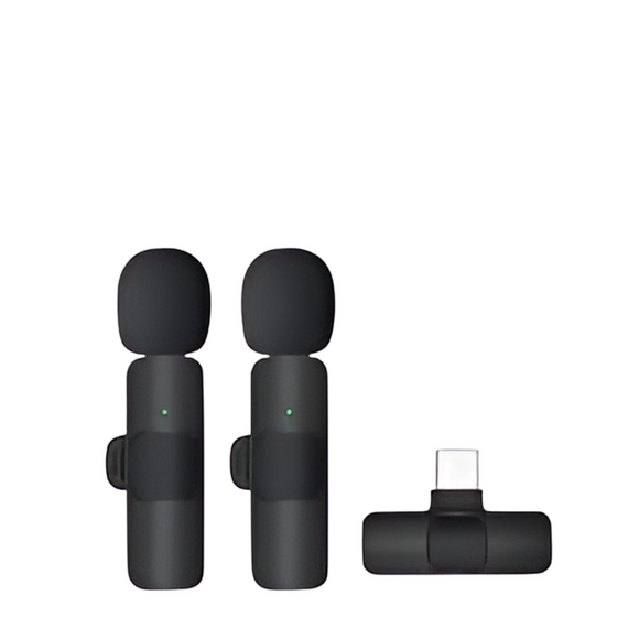 Lavelier Microphone with Built-In Battery Receiver for Vlogging (USB-C)