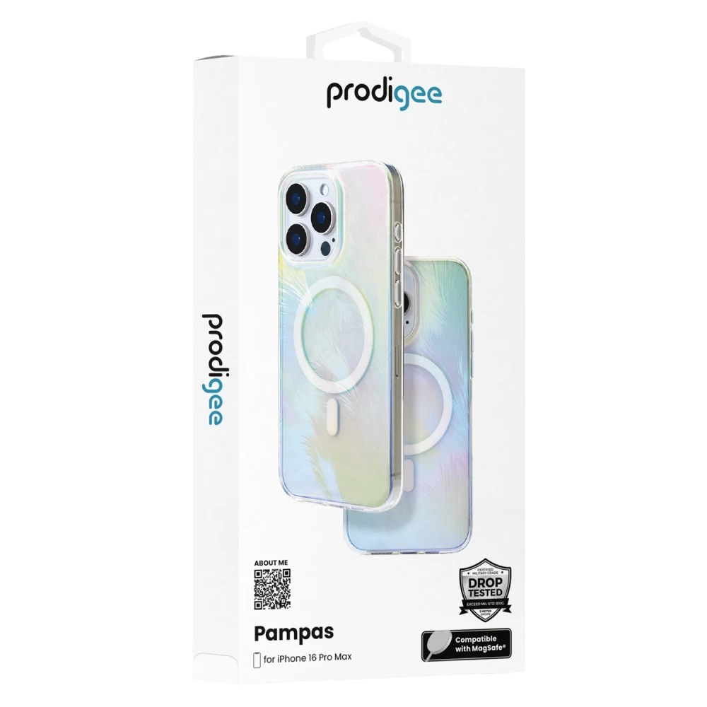 prodigee - Pompas MagSafe Case for Apple iPhone 16 Pro Max - Ice