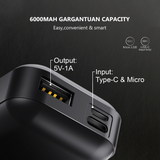 Esoulk 6000mAh Ultra-Compact Power Bank - Universal Compatibility