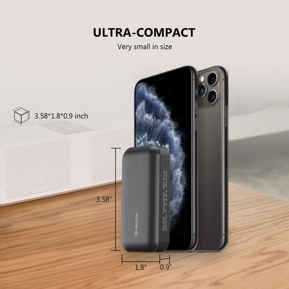 Esoulk 6000mAh Ultra-Compact Power Bank - Universal Compatibility