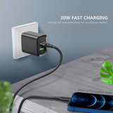 ESOULk 20W PD + QC Wall Charger