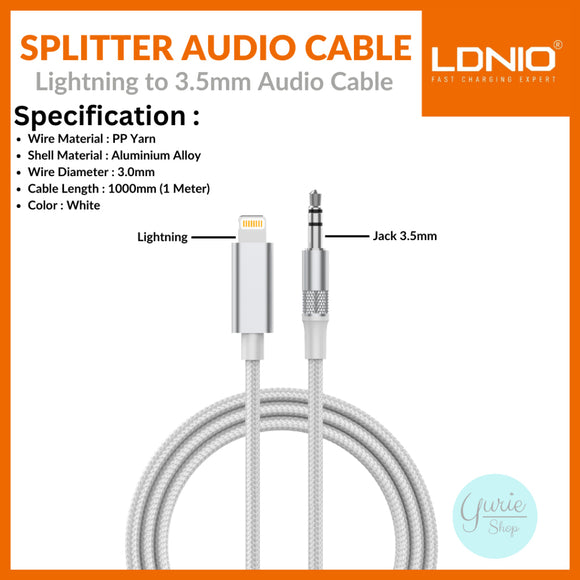 LDNIO Lightning to 3.5mm Audio Cable 6FT