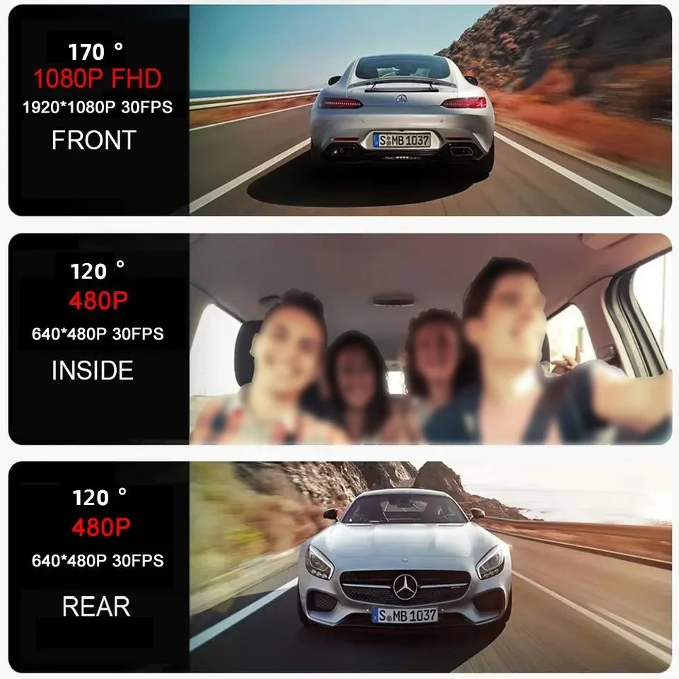 Night Vision Full HD Dash Cam with (1540 mAh) Battery