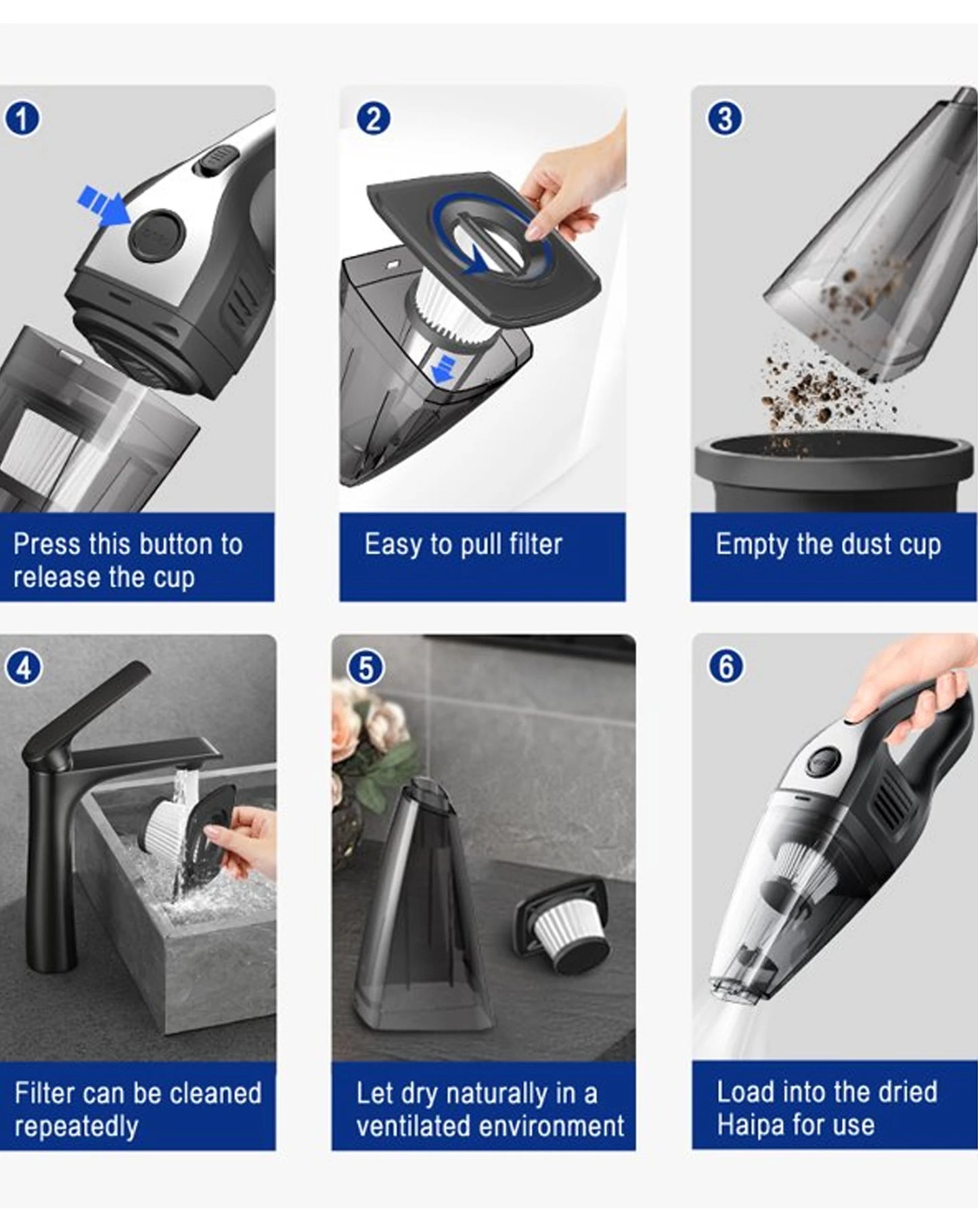Cordless Strong Suction Car Vacuum Cleaner