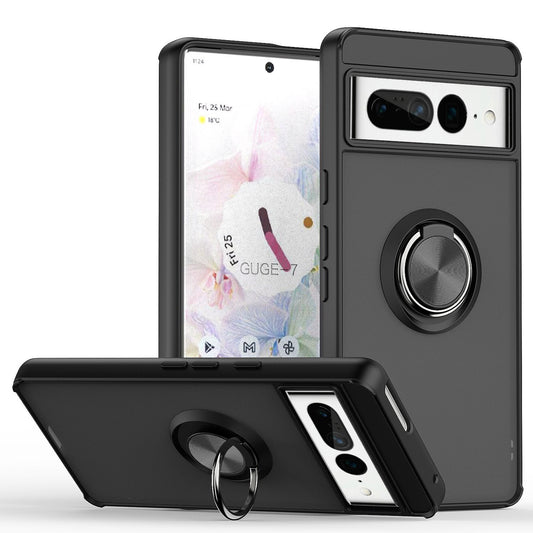 Google Pixel 7 Pro Matte Ring Case Black