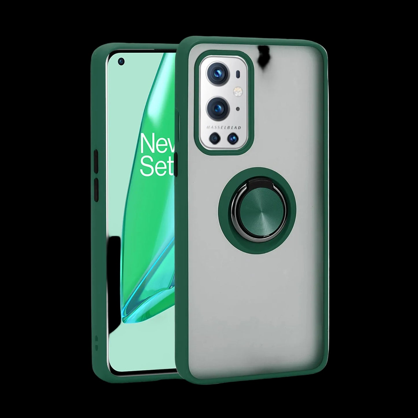 OnePlus 9 Pro Matte Ring Case Green