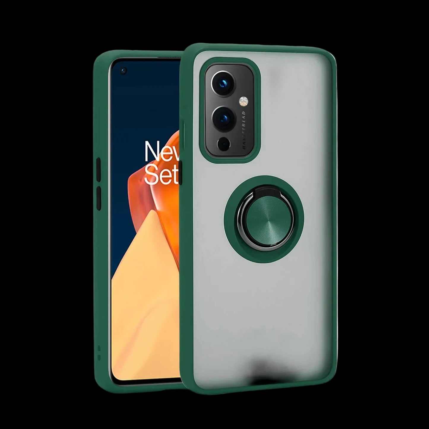 OnePlus 9 Matte Ring Case Green