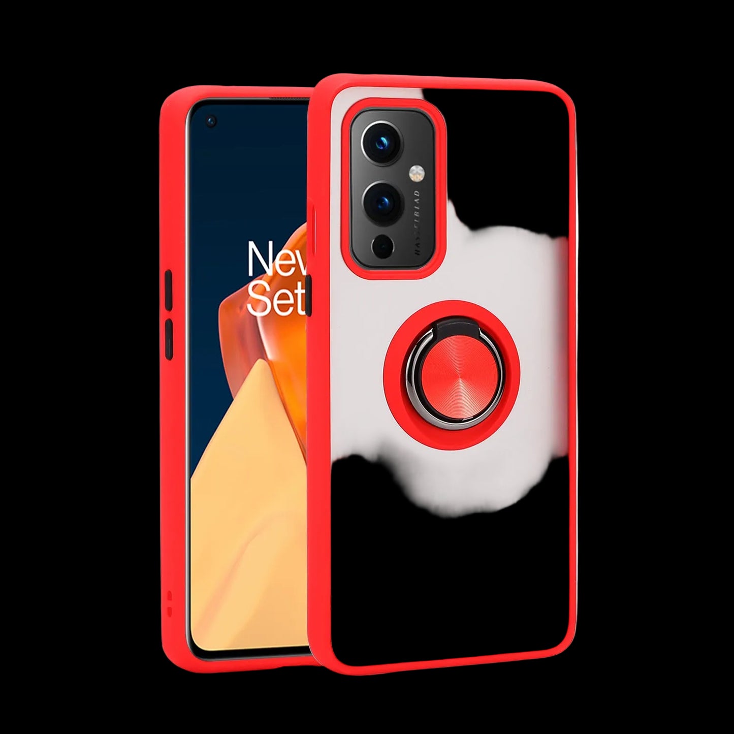 OnePlus 9 Matte Ring Case Red