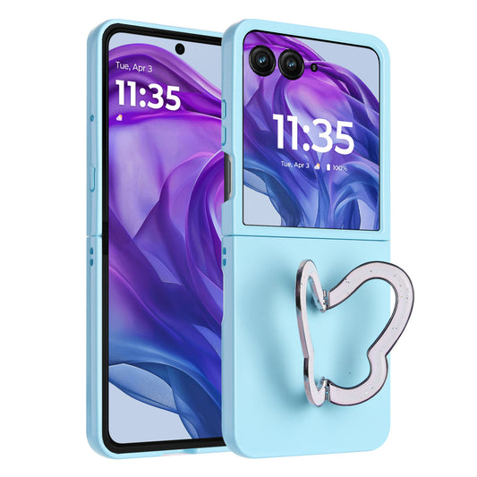 TBC Motorola Razr 2025 Ultra Butterfly Kickstand Case Blue