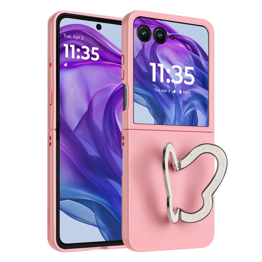TBC Motorola Razr 2025 Plus Butterfly Kickstand Case Pink