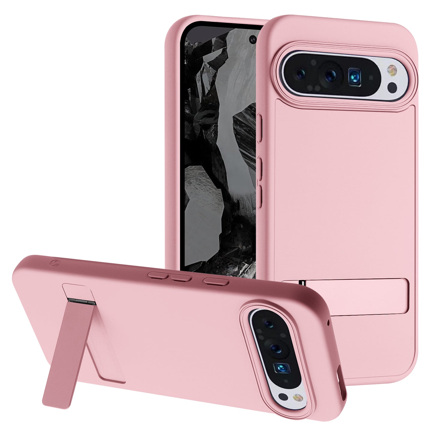 TER Google Pixel 9/9 Pro Multi-Functional Kickstand Case Pink
