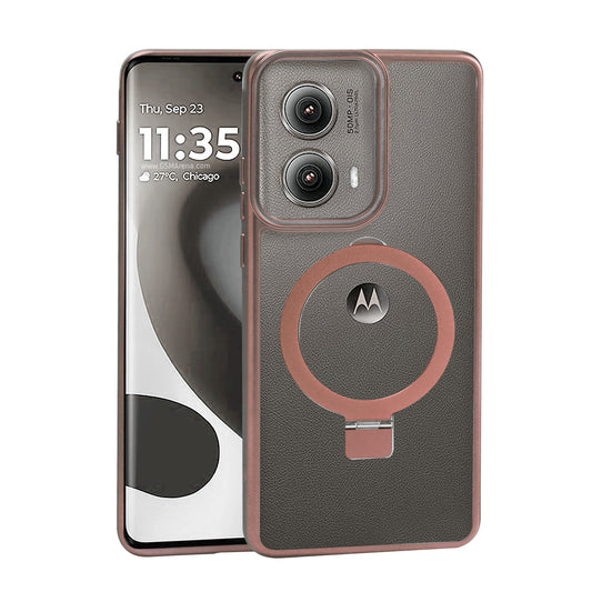 Motorola Edge 2024 Ring Kickstand Case Rose Gold