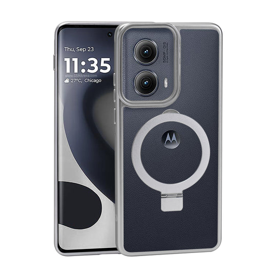 Motorola Edge 2024 Ring Kickstand Case Silver