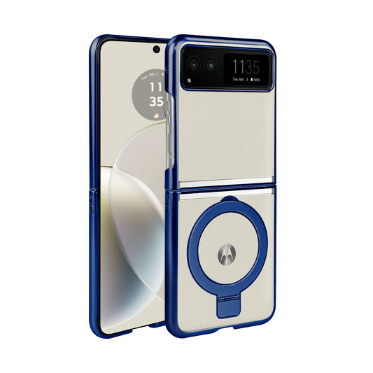 TES Motorola Razr 2023 Ring Kickstand Case Blue