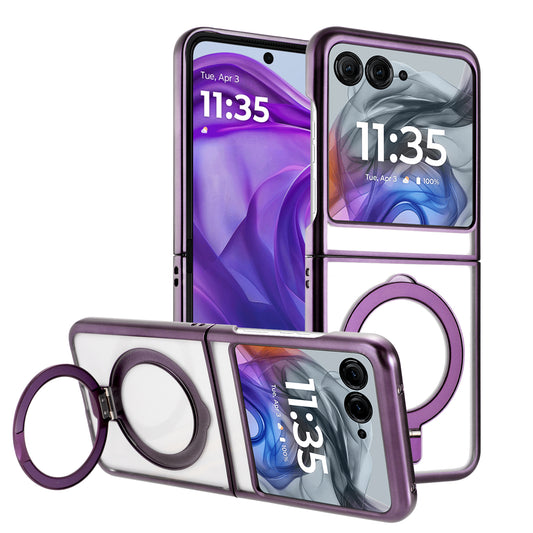 TES Motorola Razr Ultra 2025 Ring Kickstand Case Purple