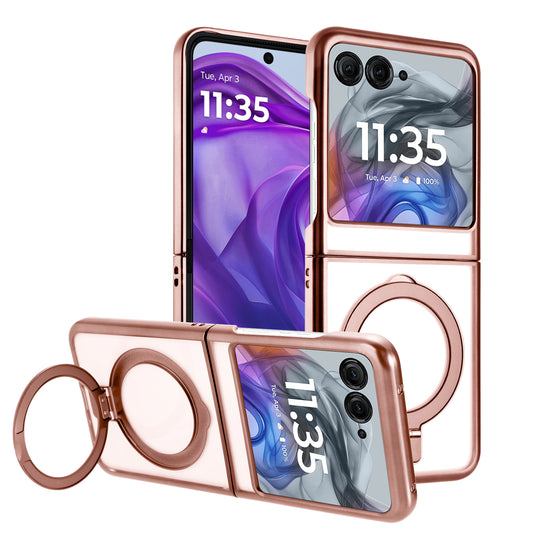 TES Motorola Razr 2025/2024 Ring Kickstand Case Rose Gold