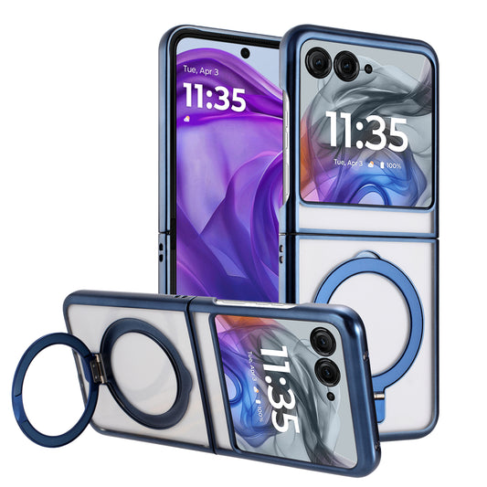 TES Motorola Razr Ultra 2025 Ring Kickstand Case Blue