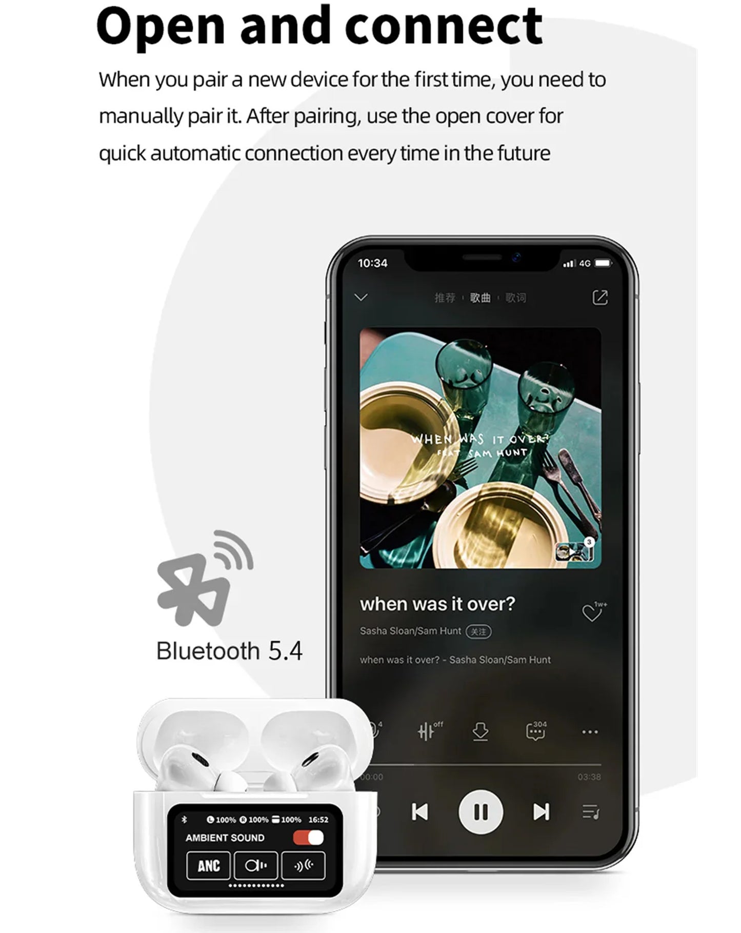 Advanced Wireless Earbuds with Smart Touch Screen